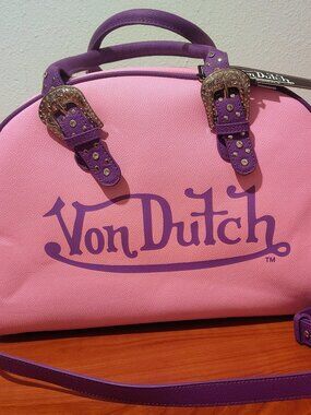 VonDutch  Pink & Purple Duffle "Bowling Bag"